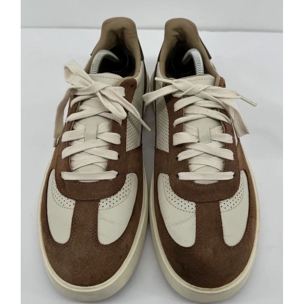 Cole Haan Grand Brown Suede Leather Sneakers Men's 10M Cream Sole Shoes Preppy